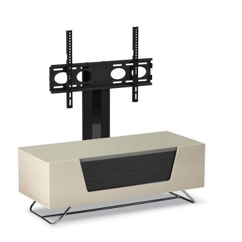 Image of Alphason Cro2-1000bkt-iv Chromium 2 Cantilever Tv Stands For 50 Inch Tv In Ivory