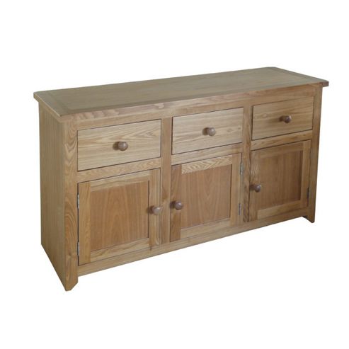 Image of Home Essence Hamilton 3 Door Sideboard In Natural Ash