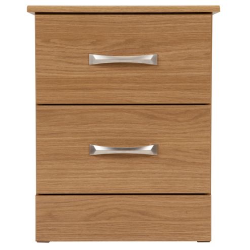 Image of Tenby 2 Drawer Bedside Table, Oak