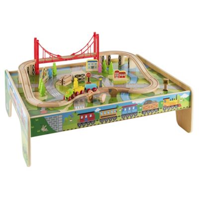 wooden train set tesco