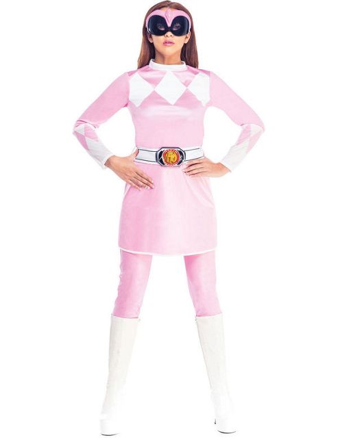 Image of Pink Power Mighty Morphin - Adult Costume Size: 12-14