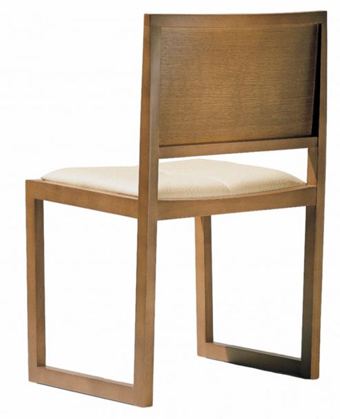 Image of Andreu World Zisa Side Chair - Oak Board - Fabric Field-grey