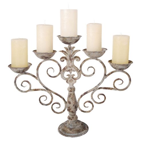 Image of Fallen Fruits Aged Metal Candelabra