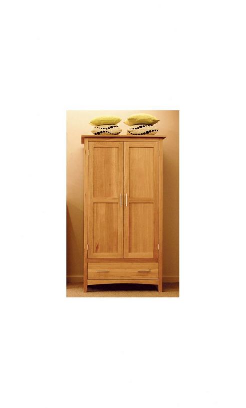 Image of Elements Hereford Oak Gents 2 Door Wardrobe