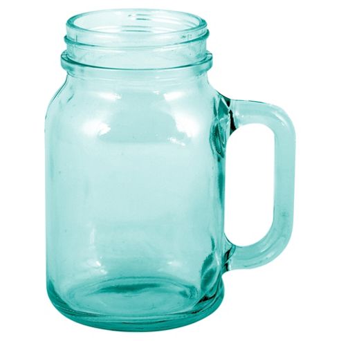 Image of Creative Tops Drinking Jam Jar Glass, Aqua
