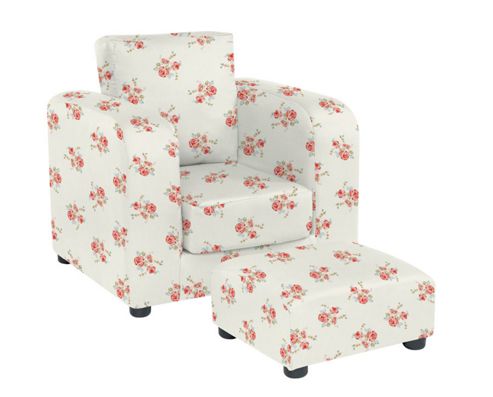 Image of Chair With Footstool - Rose Natural