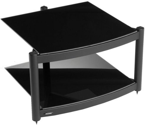 Image of Atacama Equinox Arc 2 Shelf Hi-fi Stand In Black