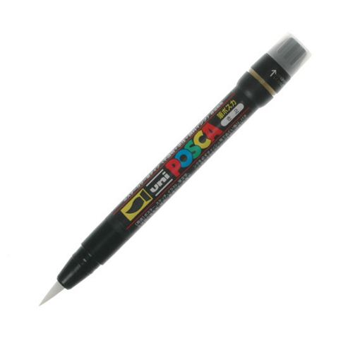 Image of Uni Pcf-350 Posca Brush Markers Yellow