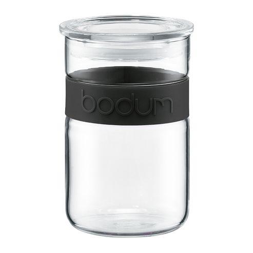 Image of Bodum Presso Glass Storage Jar 0.6ltr / 20oz - Black