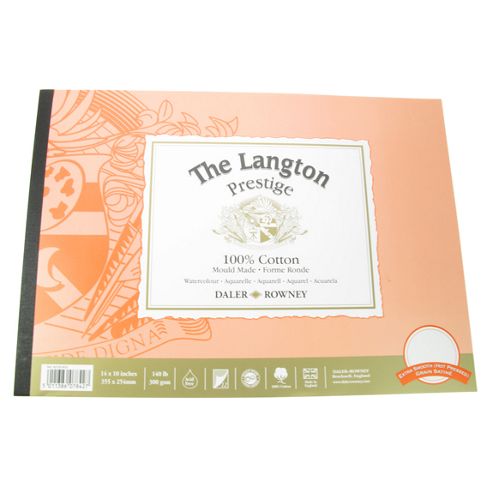 Image of Daler Langton Prestige Watercolour Pad Hp 14 X 10.