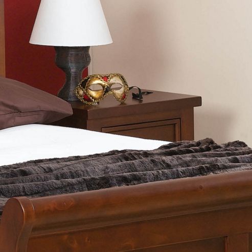 Image of Sweet Dreams Jackdaw 2 Drawer Bedside Table - Mahogany