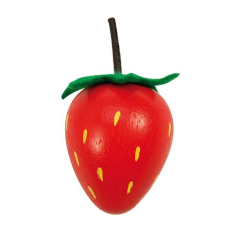 Image of Bigjigs Toys Bjf104 Wooden Play Food Strawberry (pack Of 2)
