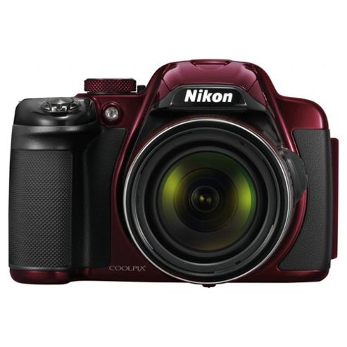 Image of Nikon Coolpix P520 Digital Camera, Red, 18 Mp, 42x Optical Zoom, 3" Lcd