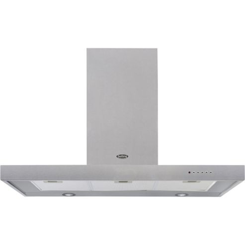 Image of Belling 101 Db Flat Mk2 100cm Chimney Cooker Hood Stainless Steel
