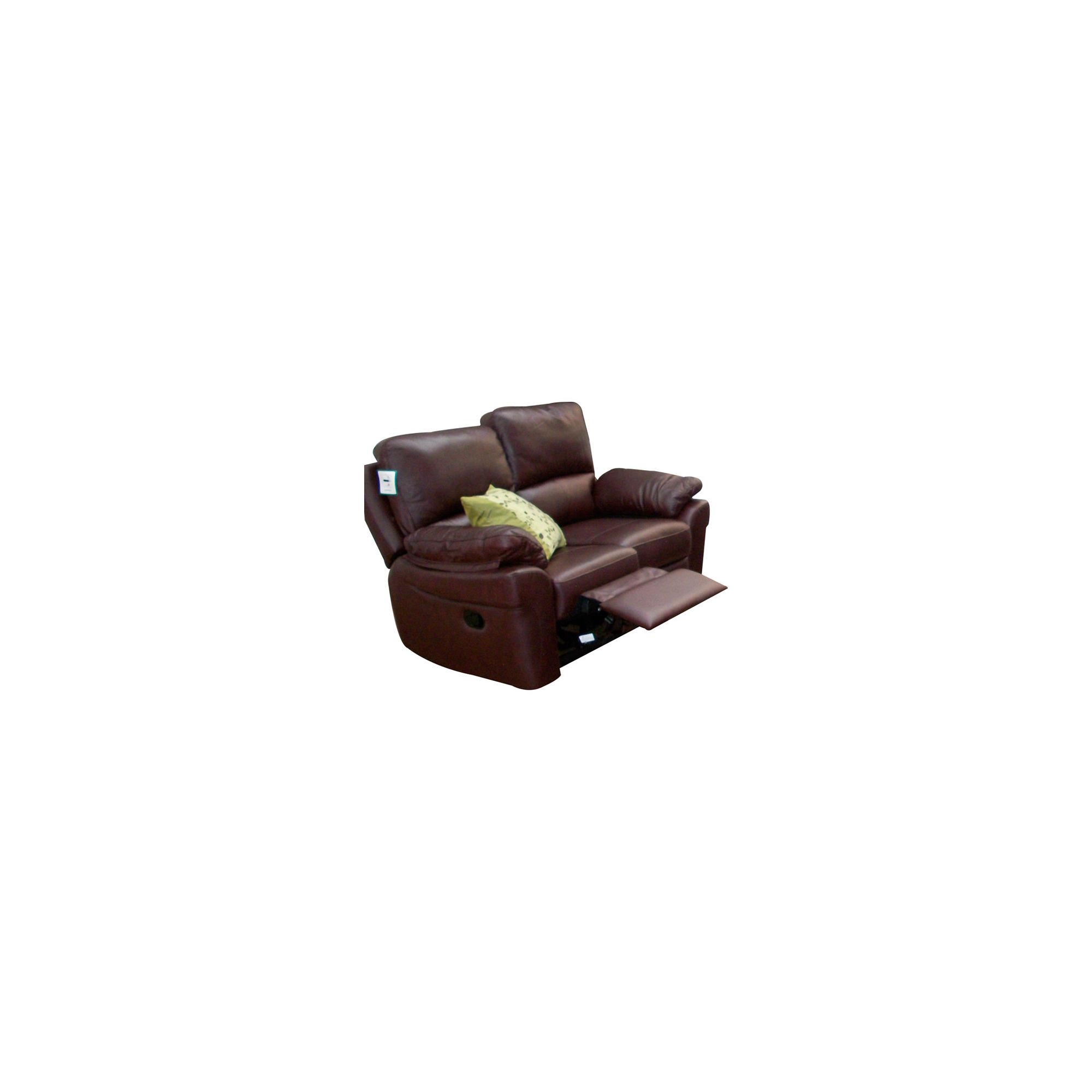 Furniture Link Monzano Two Seat Reclining Sofa in Chestnut - Black at Tesco Direct