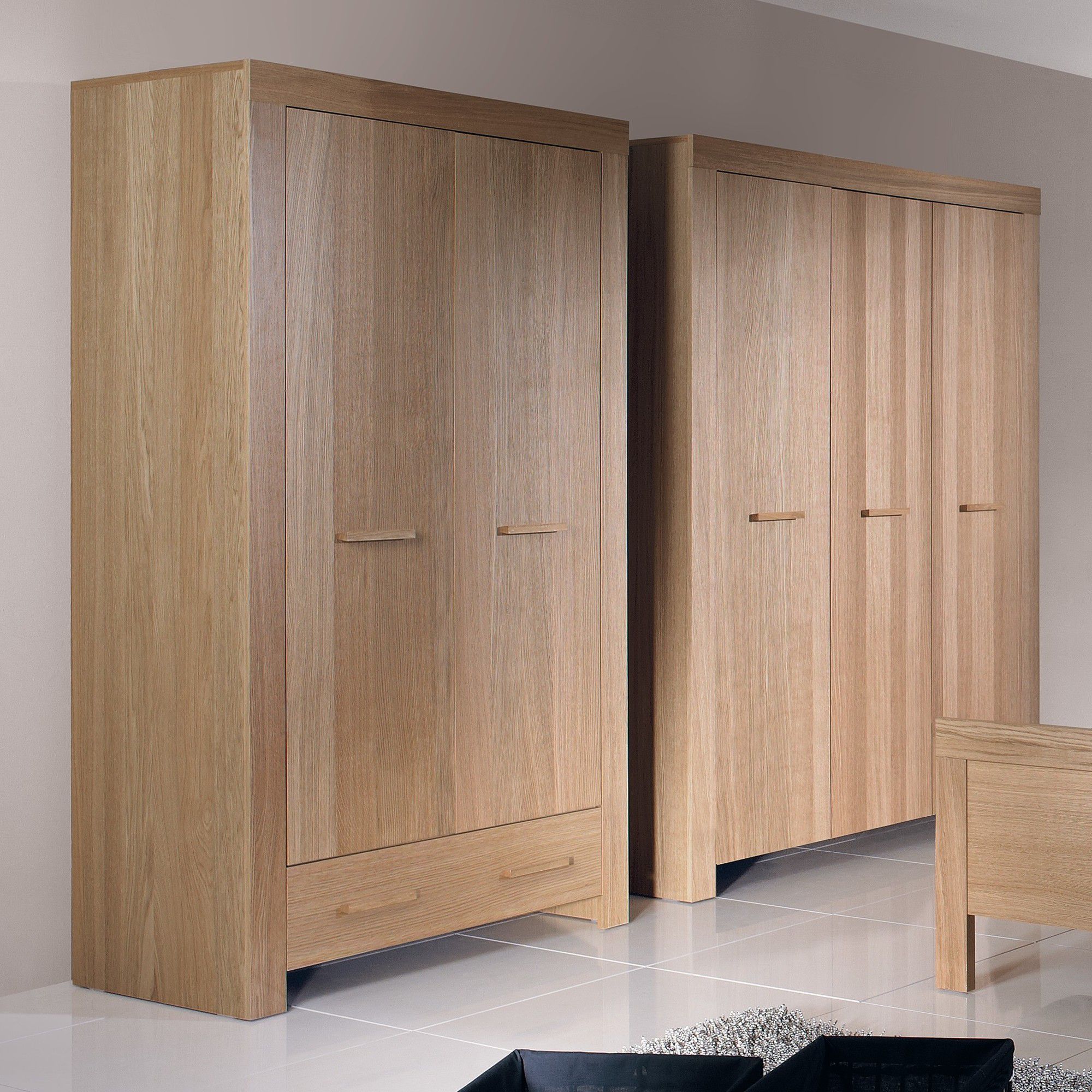 Urbane Designs Jive 2 Door 1 Drawer Wardrobe in Oak at Tescos Direct