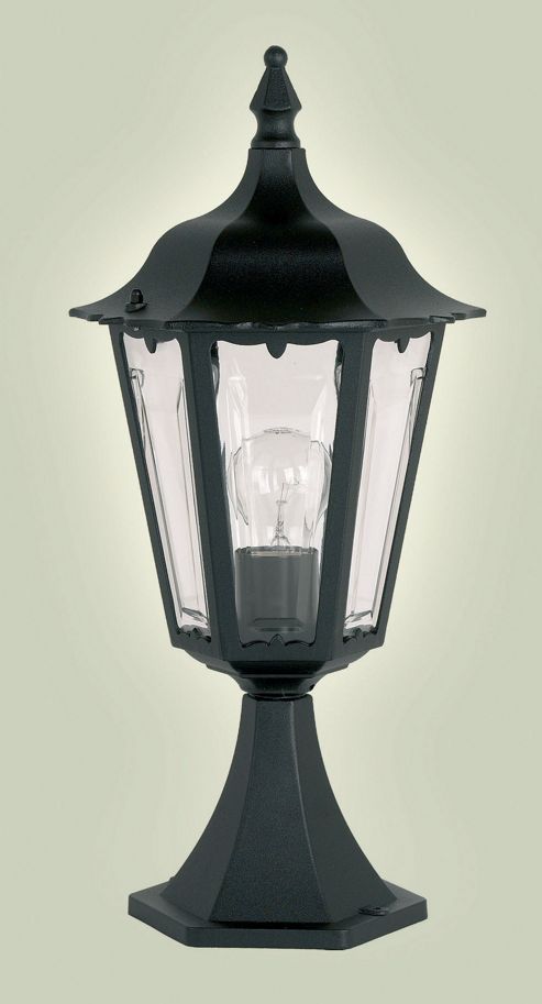 Image of Endon Lighting One Light Post Lantern In Black