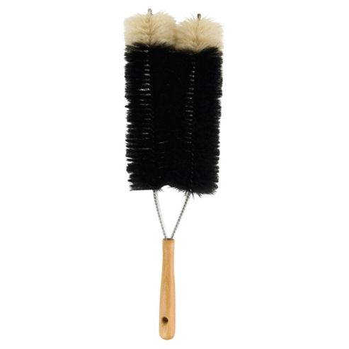 Image of Wooden Handle Double Armed Radiator Brush