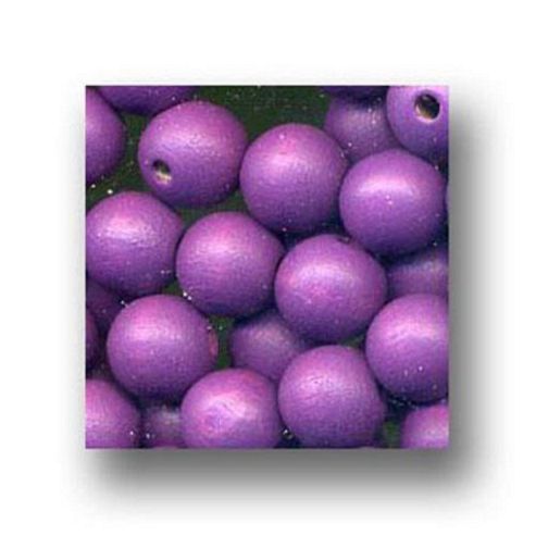 Image of Wood Beads Purple 10mm Round 100 Pack