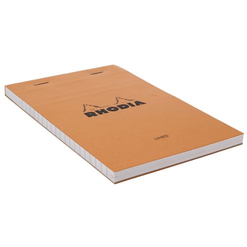 Image of Rhodia Orange Head Stapled Pad 11x17cm Lined 14600c