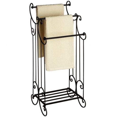 Image of Hill Interiors Elaborate Victorian Towel Rail - Black