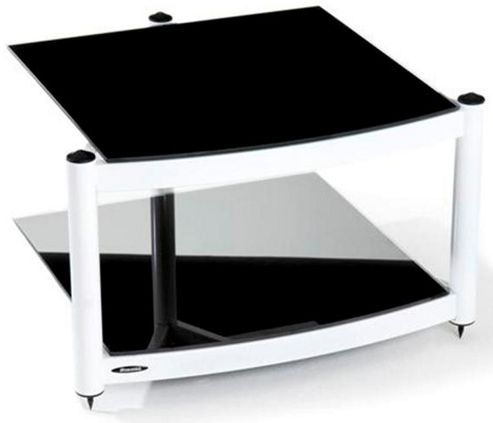Image of Atacama Equinox 2 Shelf Hi-fi Stand Diamond White Frame