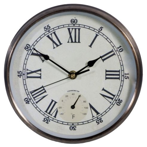 Image of Town And Country Thermometer Wall Clock