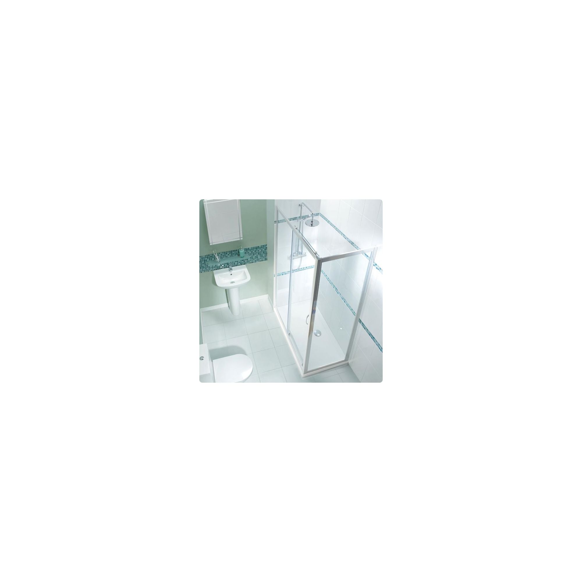 Balterley Framed Sliding Shower Enclosure, 1100mm x 700mm, Low Profile Tray, 6mm Glass at Tesco Direct