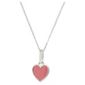 Ladybird Pink Enamel Heart Pendant