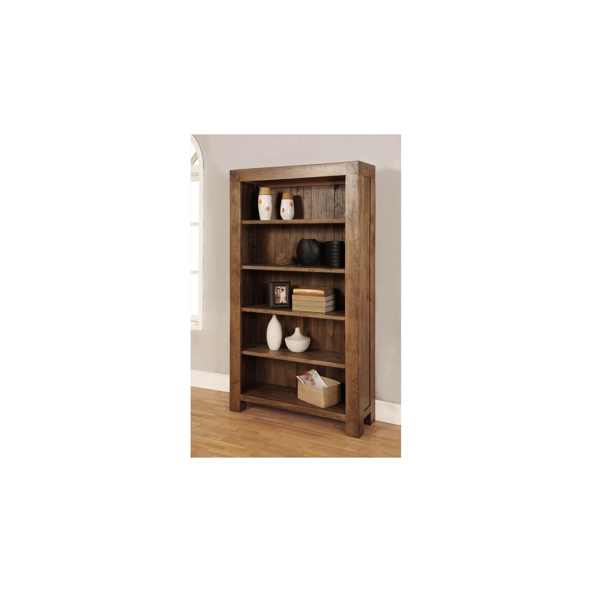 Hawkshead Santana Four Adjustable Shelves Bookcase in Rich Patina at Tesco Direct