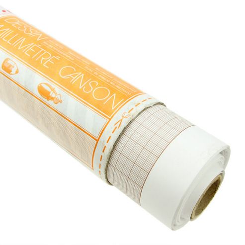 Image of Canson Mm Graph Rolls 75cm X 10m Buff Grid