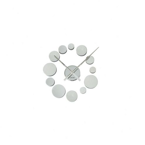 Image of Karlsson Diy Dots Wall Clock In Chrome