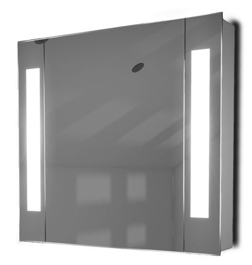 Image of Auto Colour Changing Demist Bathroom Cabinet With Shaver Socket & Sensor K64rgb