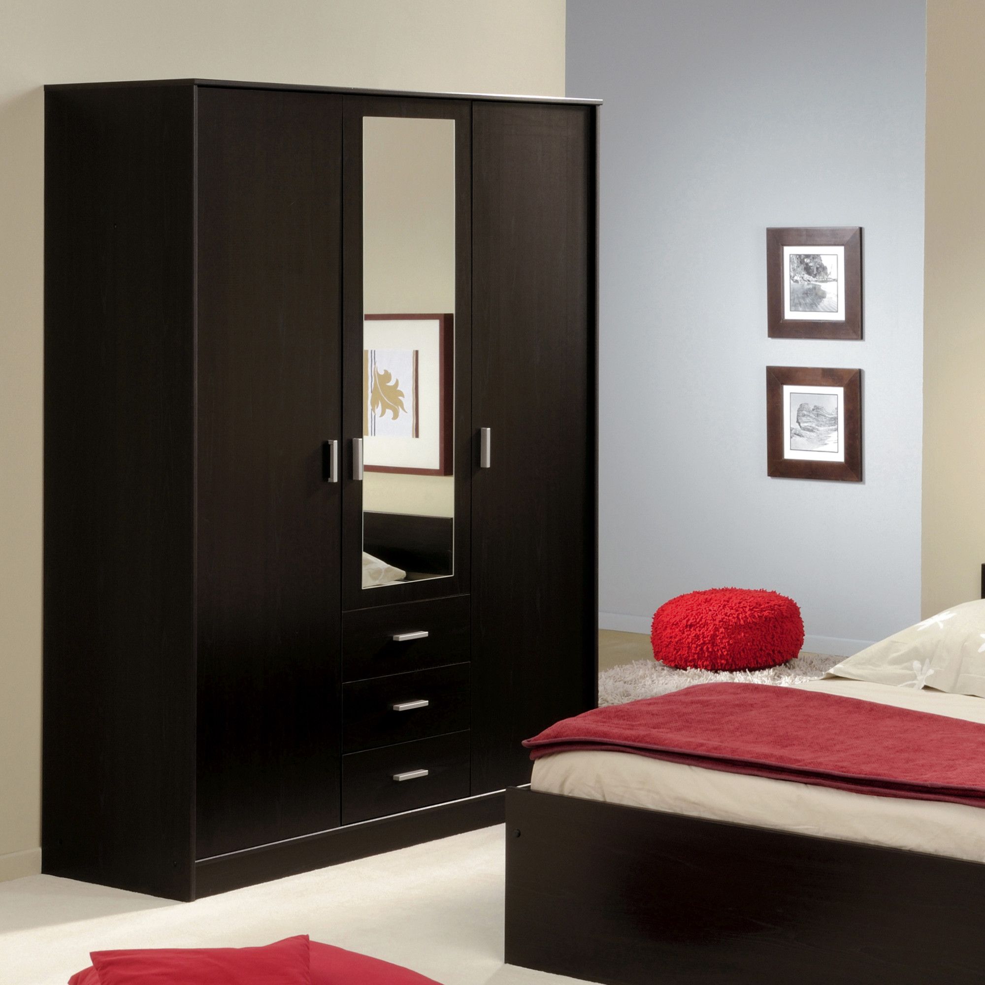 Parisot Initial Triple Wardrobe - Wenge at Tesco Direct