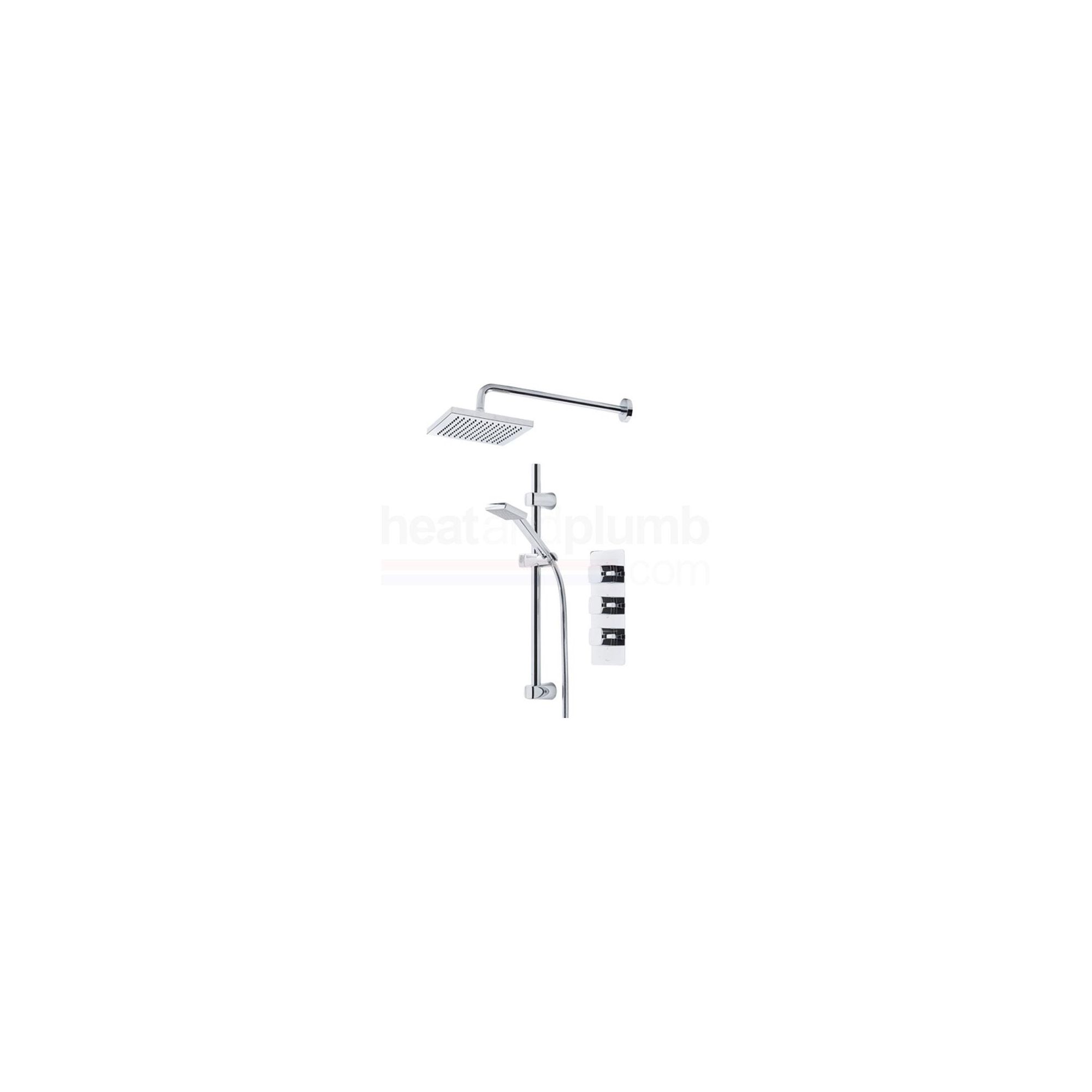 Tavistock Logic Thermostatic Triple Concealed Shower Valve with Square Shower Head & Single Function Handset at Tesco Direct