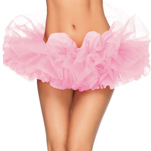 Image of Deluxe Light Pink Organza Tutu - Adult Costume Size: 8-18