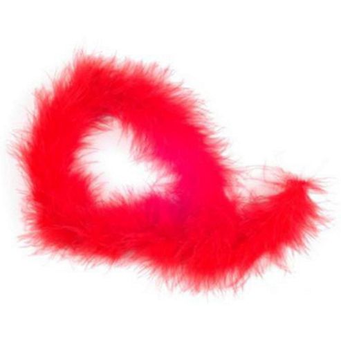 Image of Marabou Feather Trim Red - 2 Metre Pack