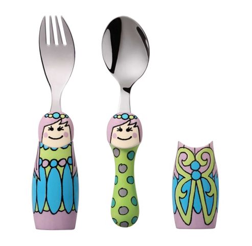 Image of Eat4fun Duos Fairy Princess Children's Cutlery Set
