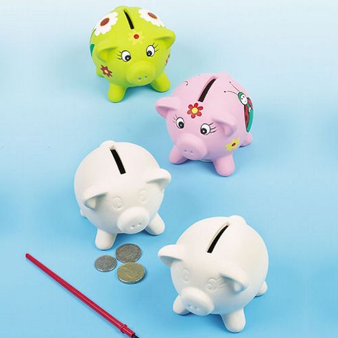 Image of Ceramic Piggy Banks (pack Of 4)