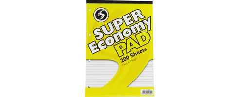 Image of Silvine Refill Pad A4 Punched 4-hole 200 Leaf Ruled Feint And Margin A4erpfm-t