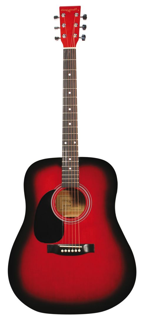 Image of Martin Smith Full Size Left Hand Dreadnought Acoustic Guitar - Red