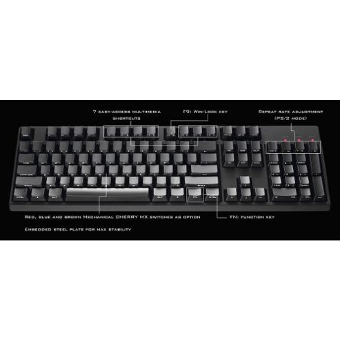 Image of Cooler Master Cm Storm Quick Fire Tk Stealth Wired Mechanical Gaming Keyboard