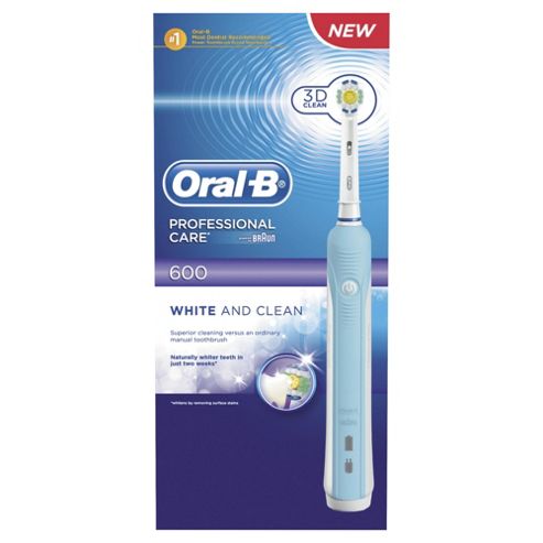 Image of Oral B Professional Care 600 Electric Toothbrush Pro White