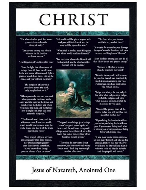 Image of Jesus Of Nazareth Black Wooden Framed In Their Words Poster