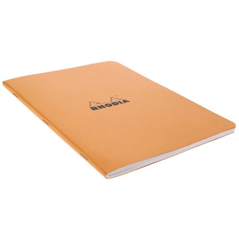 Image of Rhodia Orange Side Stapled Notebook. 148x210 48s Lined 119188c