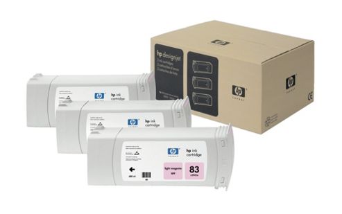 Image of Hp 83 3-pack 680-ml Light Magenta Uv Cartridges