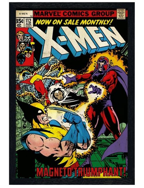 Image of Black Wooden Framed Marvel Comics X-men Magneto Triumphant Poster