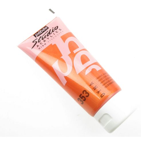 Image of Pebeo Studio Acrylic 100ml - Iridescent Orange Yellow