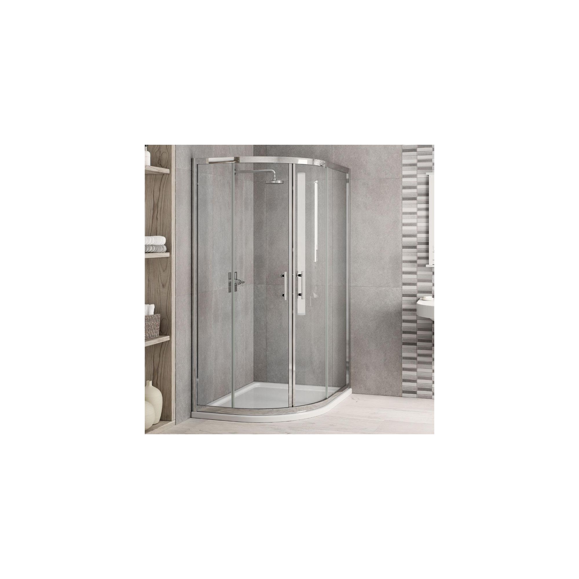 Elemis Inspire Offset Quadrant Shower Enclosure, 1000mm x 800mm, 6mm Glass, Low Profile Tray, Right Handed at Tesco Direct