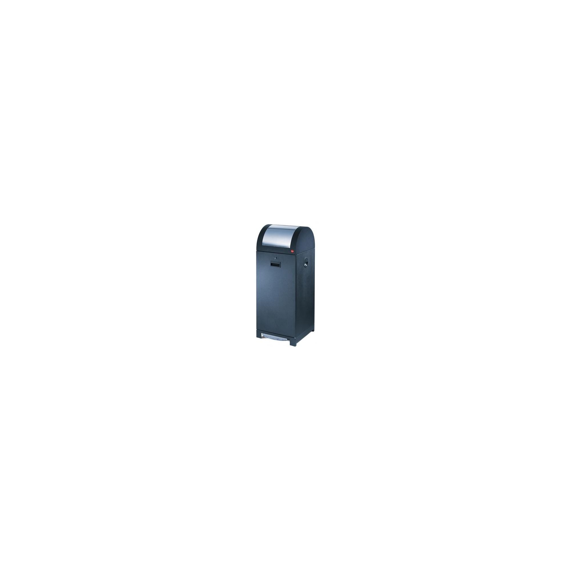 Hailo ProfiLine WSB Design 70 Recycling and Waste Bin in Black with Galvanized Inner Bin at Tesco Direct